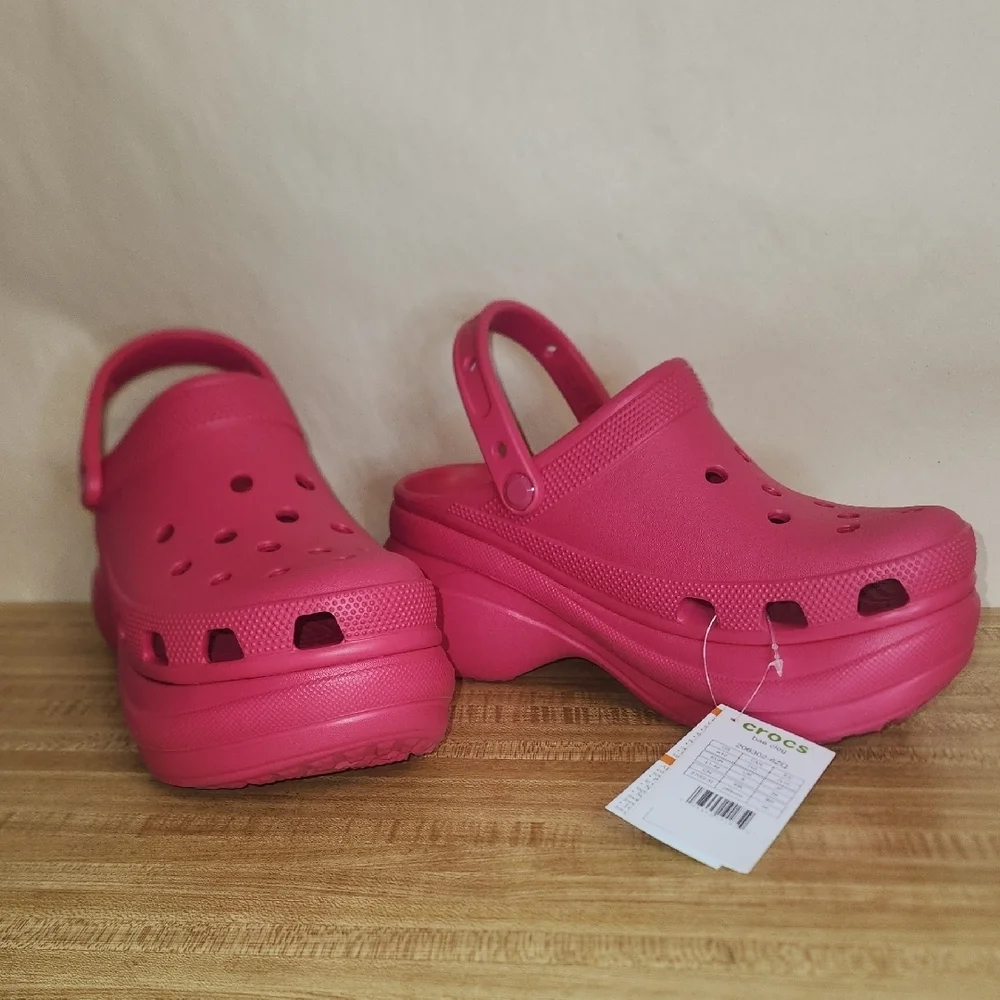 CROCS Bae Clog Platform Pink size 10 - Picture 2 of 9